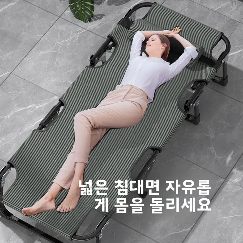 휴대용 사무실 낮잠 침대 1인용 접이식 침대 다기능 동반자 가정용 야외 캠핑 여행용품