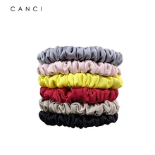 

100% Pure Silk Skinnies Scrunchies Set Luxury Silk Hair Ties Elastic Band 22 Momme Ponytail Holders for Women Girls 3pcs / 6pcs