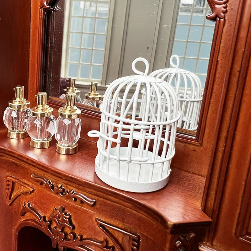 Gabbia Per Uccelli In Metallo Scala 1:12, Accessori Per Casa Delle Bambole, Modello Da Pavimento Vintage, Per Giardino Delle Fate