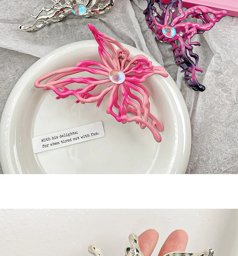 Frauen Neue Klaue Clip Süße Coole Stil Ausgehöhlte Schmetterling Greif Clip Shark Clip Haar Clip Hot Girl Haar zubehör Süße Stil – Detail 9