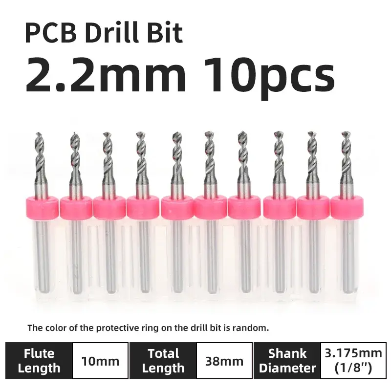 10pcs PCB Drill Bit Set Carbide Micro Drills For Printed Circuit Board 1/8" Fixed Shank Mini CNC Tungsten Steel Bits 0.1-3.175mm image 23