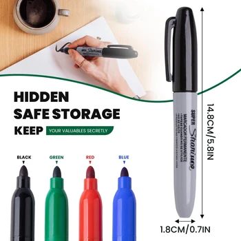 Durable Diversion Safe Marker Pen - Discreet Hidden Storage for Small Valuables - Perfect Fun Gift for Home & Dorm Decor 1
