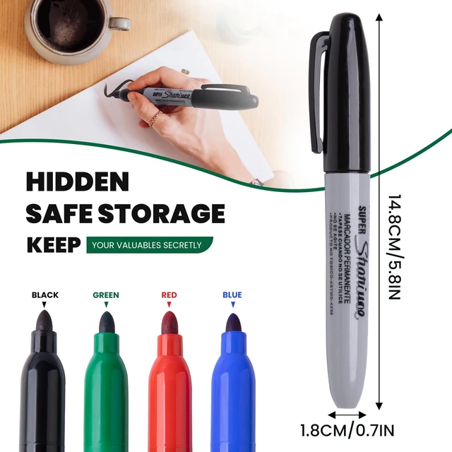 Durable Diversion Safe Marker Pen - Discreet Hidden Storage for Small Valuables - Perfect Fun Gift for Home & Dorm Decor 1