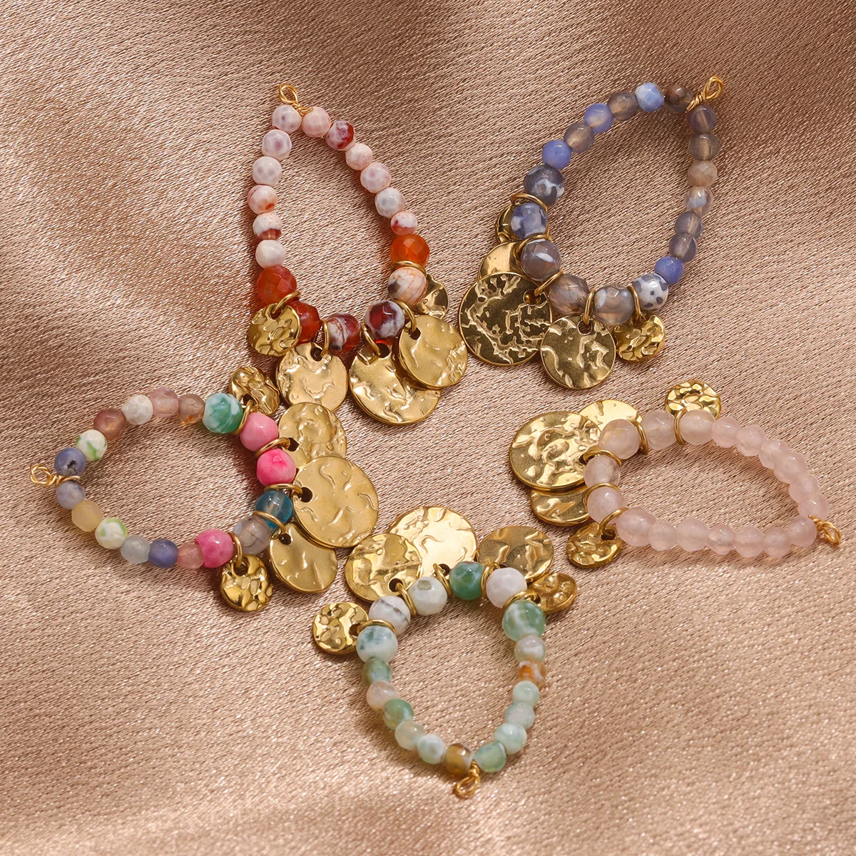 Hot Sale Stainless Steel Bohemian Hand-woven Drop Pendant DIY Earrings Jewelry 4