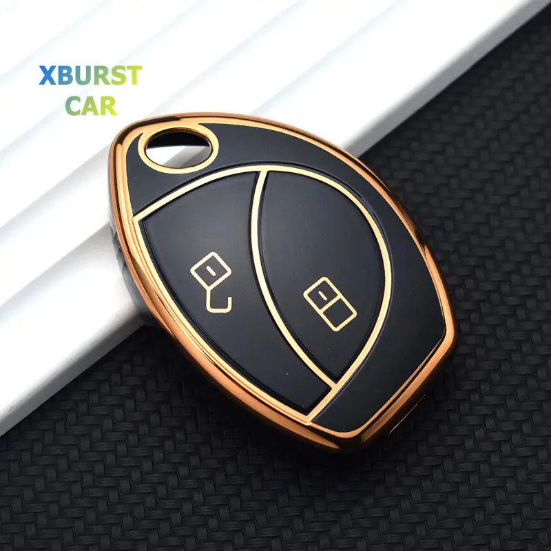 2/3 Pulsante Tpu Car Key Cover Per Renault Logan Per Toyota Malaysia Truguard Vg Alarm Cobra Shell Fob Holder Accessori Portachiavi