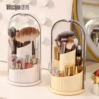 360° Rotating Makeup Brush Holder Desktop Makeup Organizer Cosmetic Storage Box Lipstick Eyebrow Brush Holder Jewelry Container 1