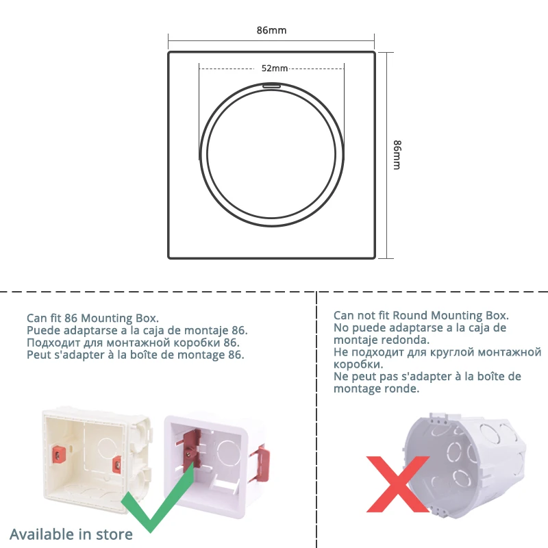 coswall interruptor de luz aleatorio parede com indicador 05