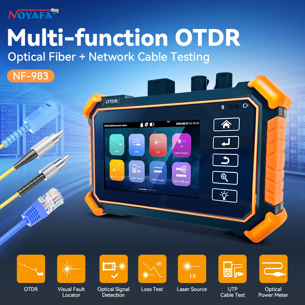 NOYAFA NF-983 Multi-function OTDR Optical Fiber Network Cable Testing for PING PPPOE IP scan port flashing etc network test network cable tester