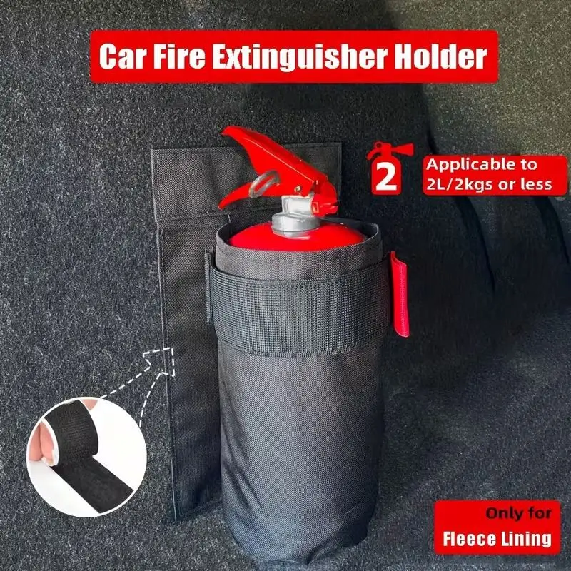 1pc Car Fire Extinguisher Organizer Trunk Storage Bag, Backseat Storage thumbnail 2