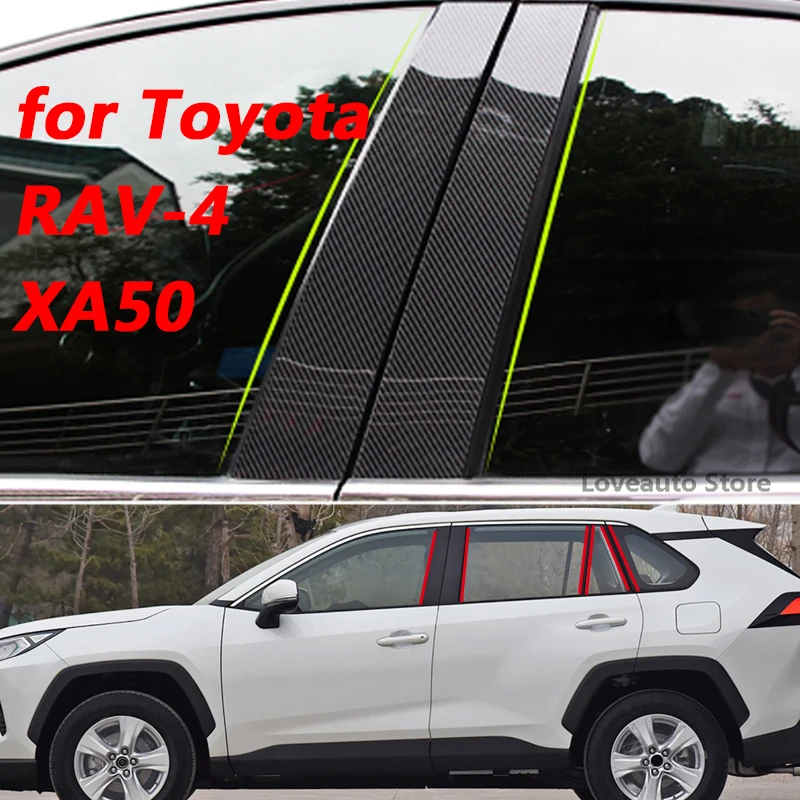 

for Toyota RAV-4 RAV4 XA50 2022 2021 Car Window Central Column B C Pillar Cover Trim Mouldings Sticker Frame 2019 2020