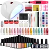 Professional Manicure Tools Kit 18/10 Colors Gel Nail Polish with Nail Drying Lamp Semi permanent Gel Varnish Nail Art Gel Set 1