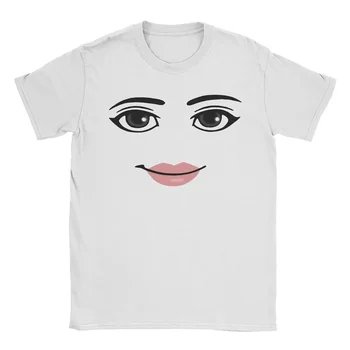 Round Neck Short Sleeve Clothing Summer Novelty Harajuku Streetwear Robot Robloxs Woman Face Game Tshirt Aesthetic Clothes 1
