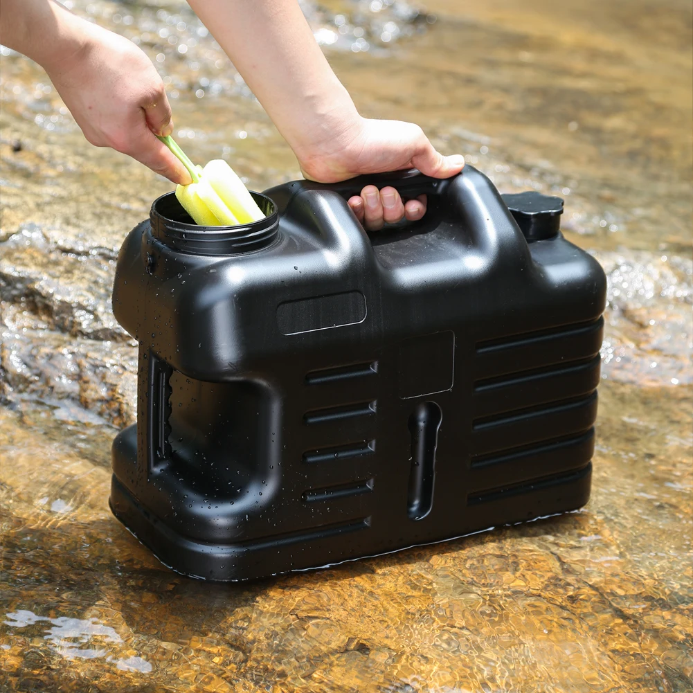 18.5L 수도꼭지가 있는 물 저장 용기, 대용량 물통, 차량용 캠핑용 물 저장 탱크