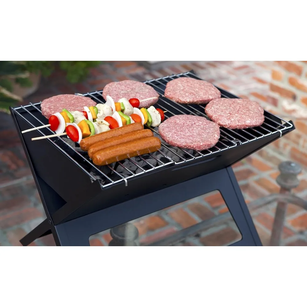 1pc Notebook BBQ Grill Cooking Bars Instant Foldable & Easy Portability For Outdoor Barbecues Camping Traveling Picnics Garden 3