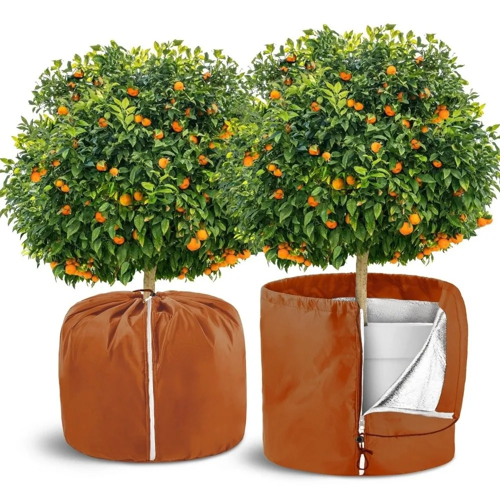 Oxford Cloth Winter Plant Cover Reusable With Zipper Plant Protection Cover Waterproof Thermal Protection Anti-Freezing Bag