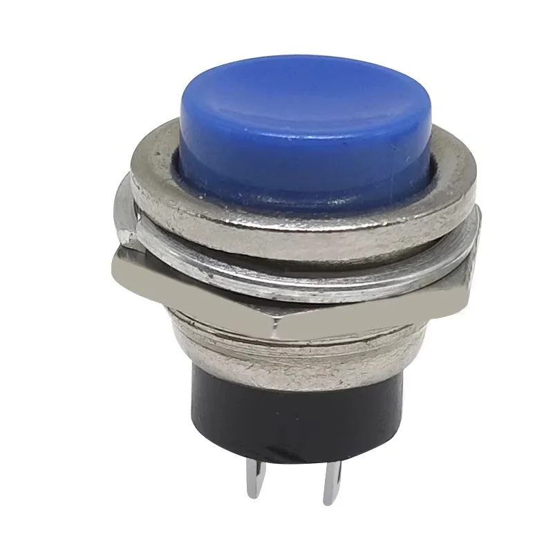 5/20PCS 16MM Power Switch Round Red Switch DS-212 Small Self-Reset Momentary Push Button Start Compound Button Power push button switch