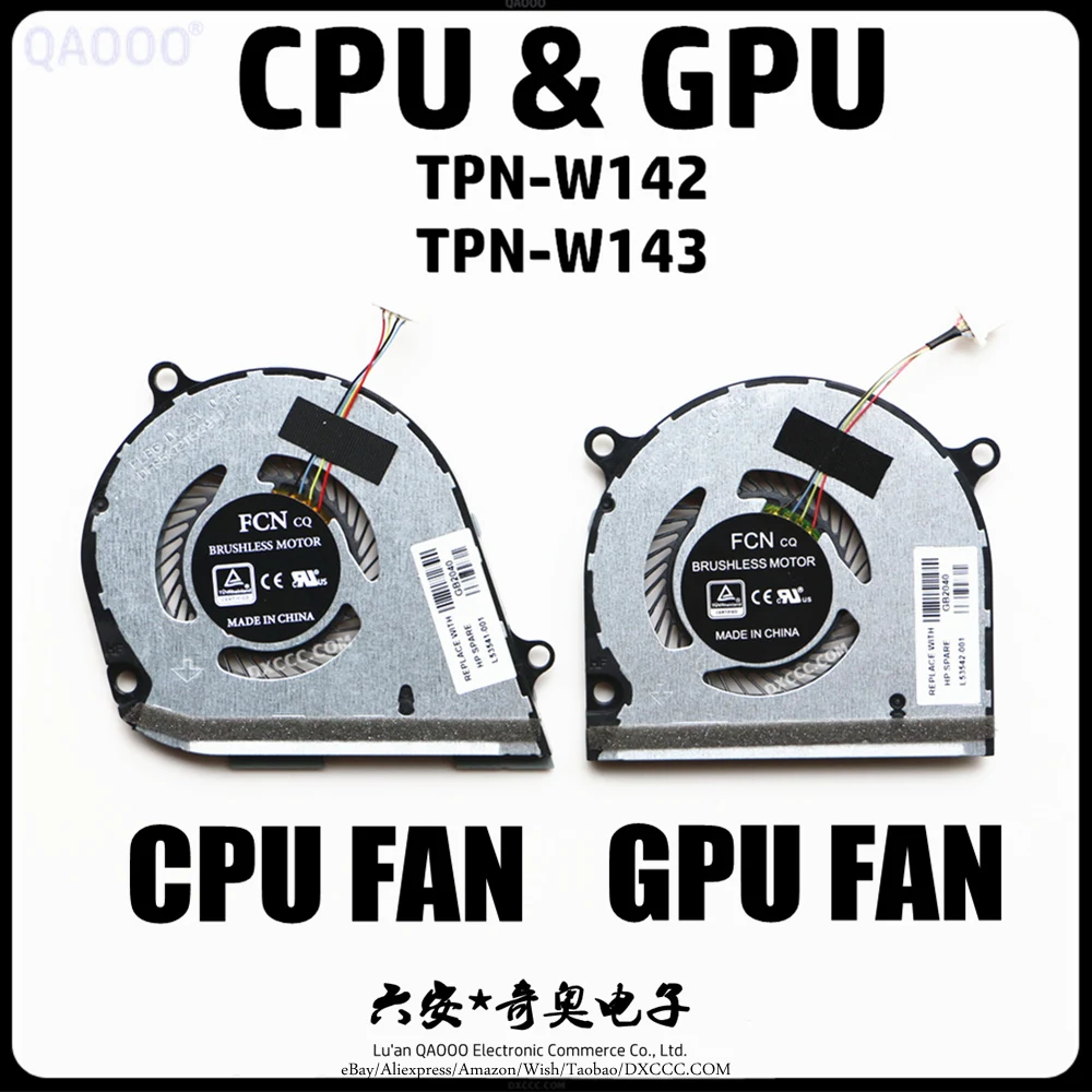 

L53541-001 / L53542-001 для HP ENVY X360 15-DR 15-DR0004TX 15-DR0006TX 15-DR0010TX 15-DR1018TX TPN-W142 TPN-W143 Вентилятор охлаждения процессора