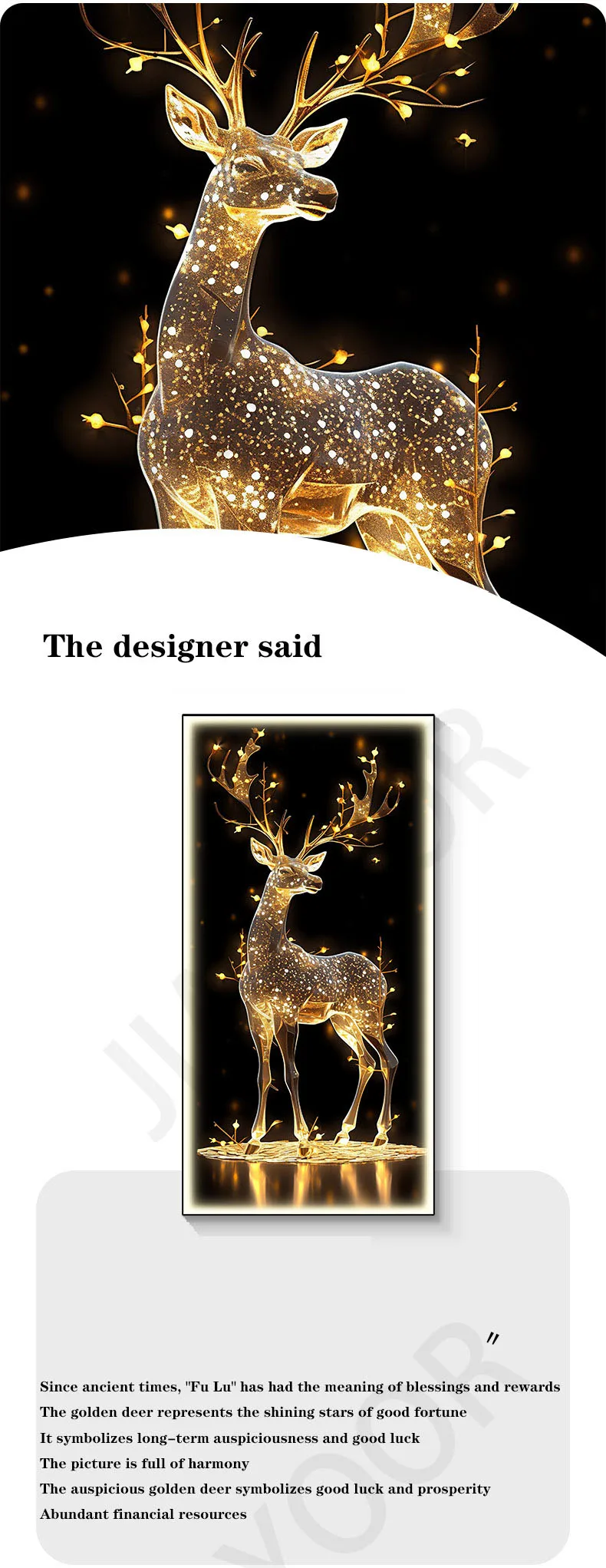 Deer Led Crystal Porcelain Wall Lamp Wall Art Home Appliance Room Decoration Tableau Art Mural Corridor Restaurant Interior Lamp