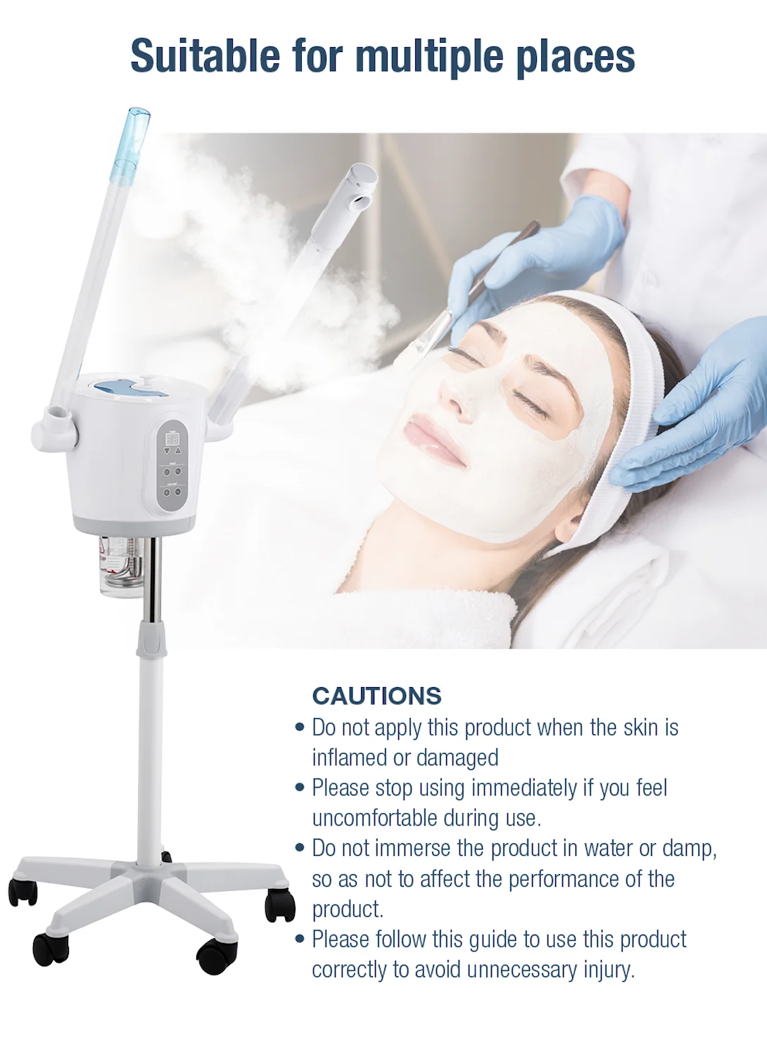 3 in 1 PDT Led Light Therapy Facial Steamer Professional Hot and Cold Steamer for Facials