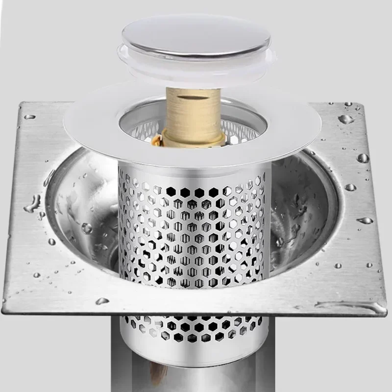 Stainless Steel Pop Up Drain Filter Universal Bathroom Sink Stopper Hair Catcher Shower Sink Strainer Washbasin Drain Cover Plug shower drain cover sink filter sink strainer shower drain filter hair drain catcher washbasin plug