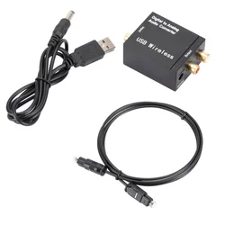 Bluetooth - Enabled USB DAC Amplifier with Optical Fiber and RCA Audio Conversion (Digital To Analog)