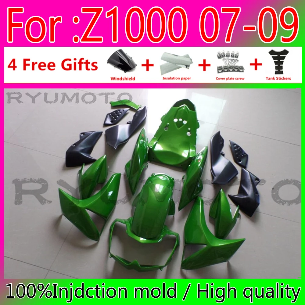 

New ABS Motorcycle Fairings For Z1000 2007 2008 2009 Z1000 07 08 09 ABS Plastic Injection Bodywork Fairing
