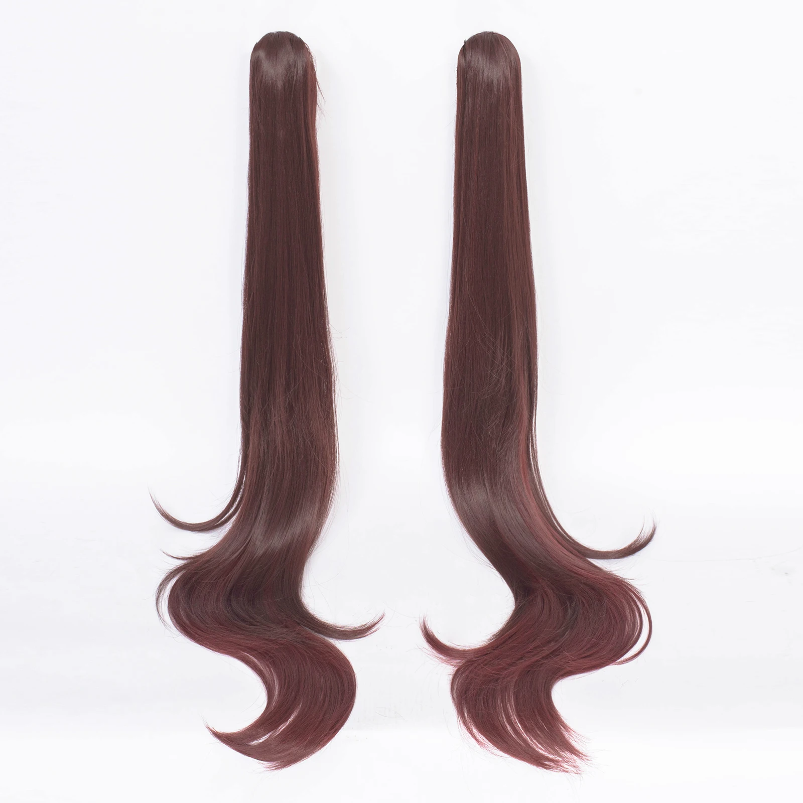 RANYU  Synthetic Women Wig Long Straight Brown Game Anime Cosplay Extension Ponytail Hair Wig for Party