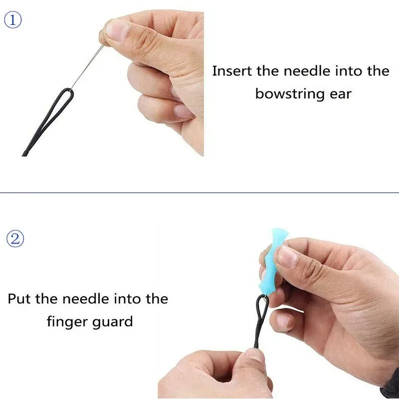 Durable Archery Bow String with Finger Savers for Recurve and Longbow Hunting & Target Practice