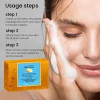 1/2/3/4/5PCS-100g Savon artisanal naturel au curcuma et citron, procédé à froid, infusé au gingembre, barre nettoyante douce pour le soin de la peau 6