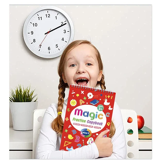 Varázslatos Gyakorlat Copybook 4 Az 1 -Ből Kézírás Gyakorlati Munkafüzet Újrafelhasználható Ábécé Szám Matematika Rajzolási Könyv Gyermekek Számára Yn17 - Image 2