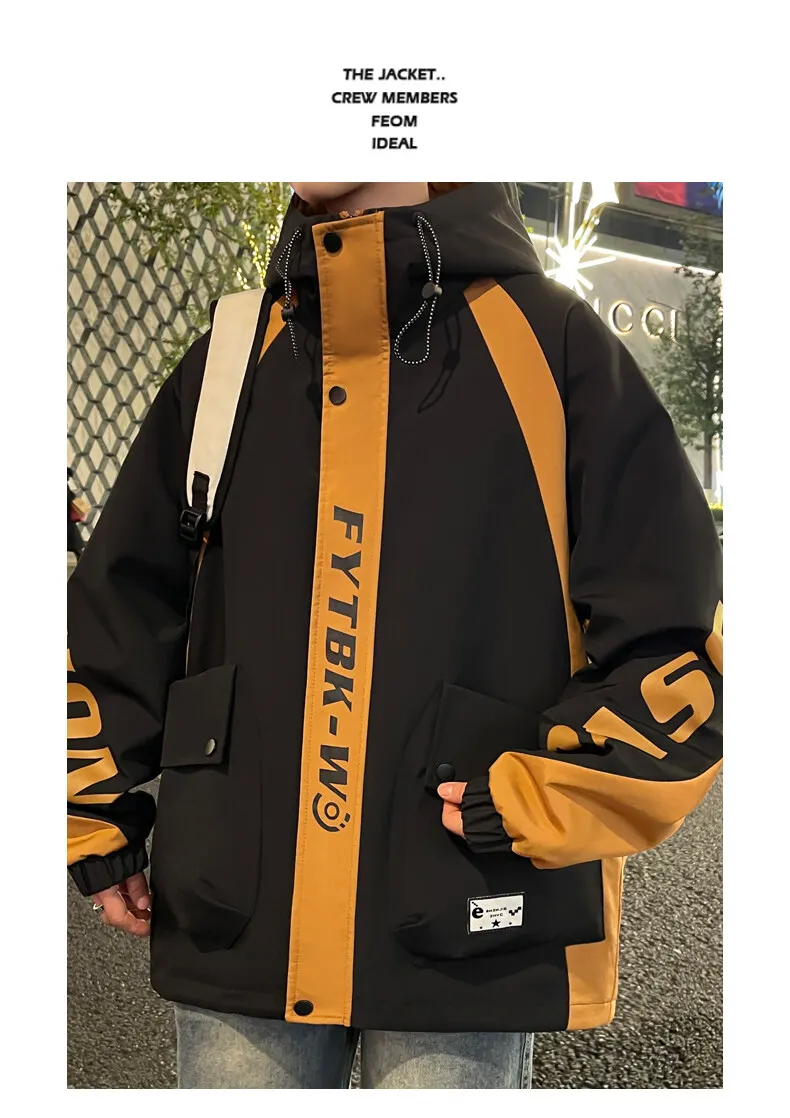 Mode 2026 Frühling Herbst Herren Freizeitjacken mit Kapuze Jugendliche Hochwertige Streetwear Lose Jacke Outdoor Windbreaker Oberbekleidung – Detail 17