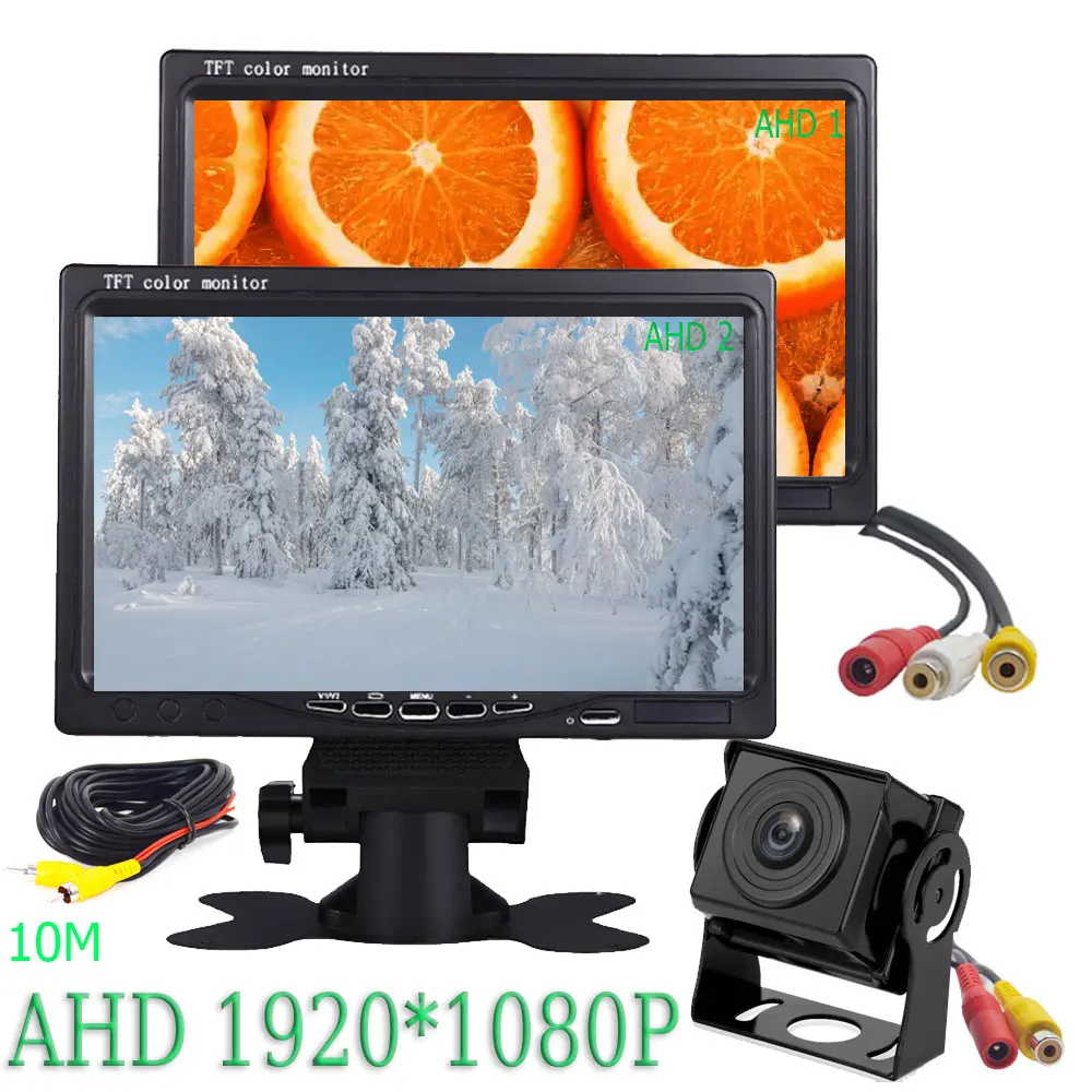 

1920*1080 High Definition AHD 1080P Truck Starlight Night Vision Backup Rear View Camera 7 inch Vehicle Reverse Car Monitor Bus