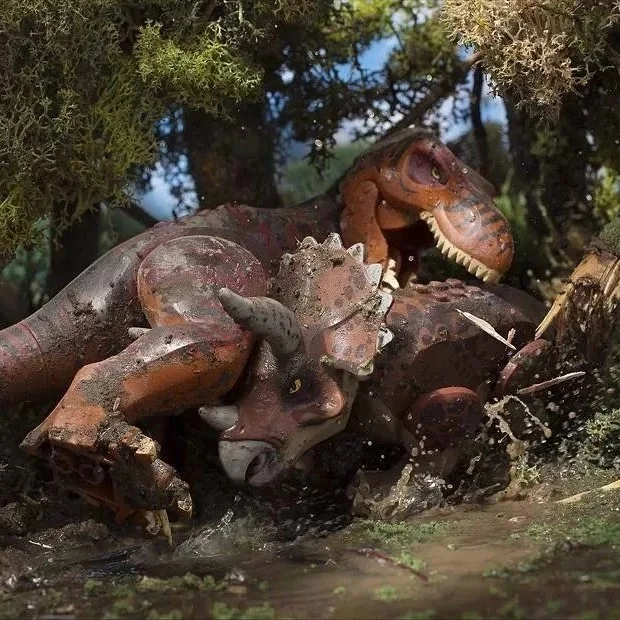 Velociraptor Triceratops Indominus T-Rex Model Jurassic World Dinosaurs Children Boy Assemble Building Blocks Educational Toys - Bilde 2