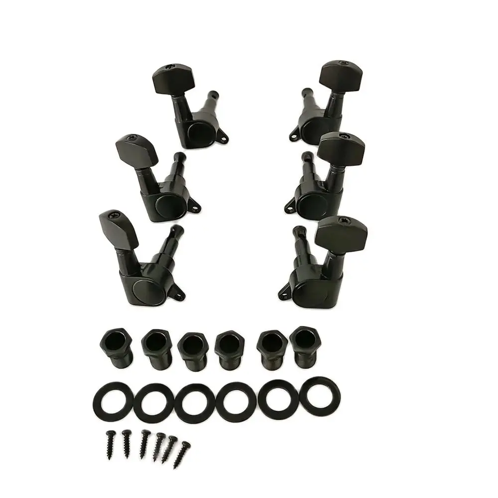 Guitar String Pegs Locking Tuners 3L3R Tuning Pegs String Tuner Acoustic Guitar Tuner Machine Head Knob 3Left 3Right 6pcs