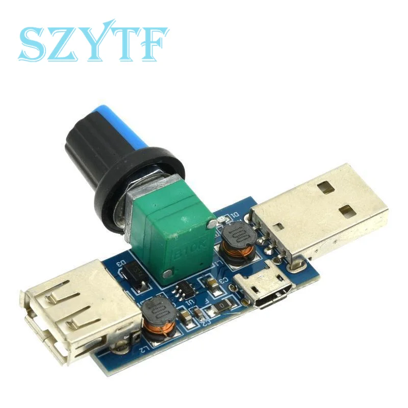 

DC4-12V 5W USB Fan Governor Wind Speed Controller Regulator With Switch Speed Module Fan Governor Volume Regulator Switch Knob