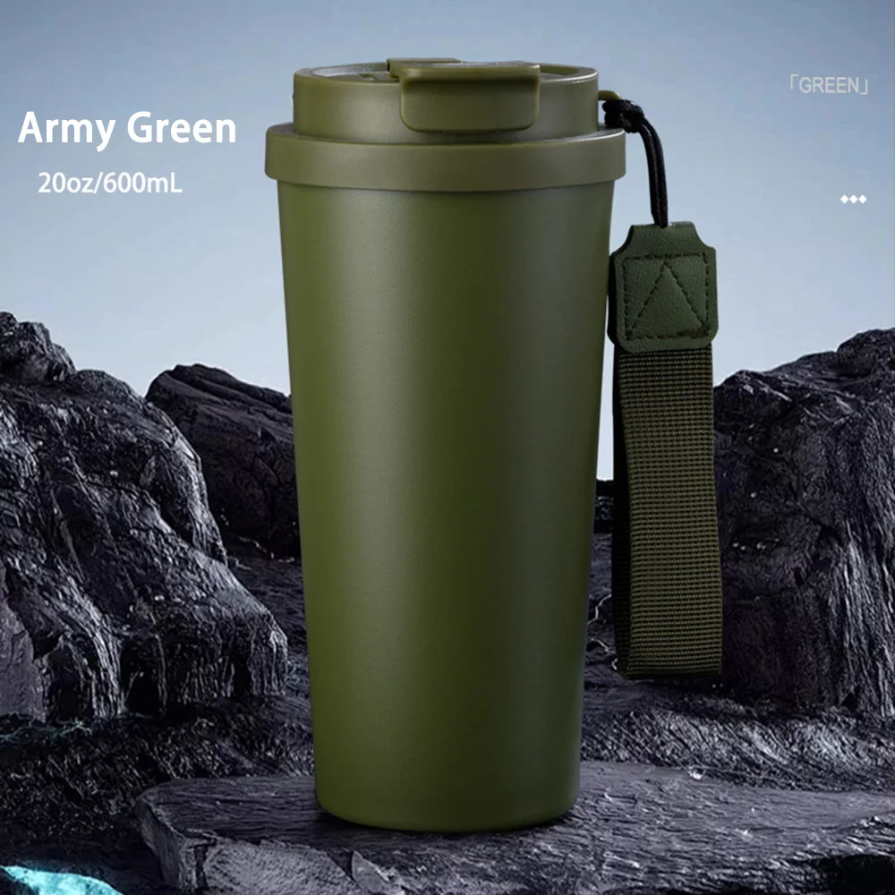 Premium 600ml Insulated Stainless Steel Travel Tumbler with Lid