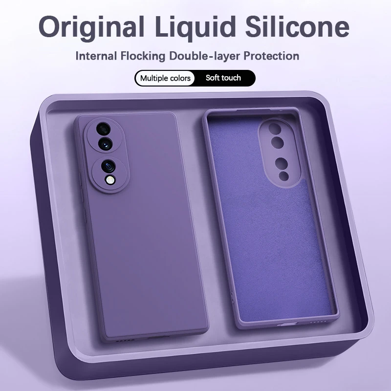 Sleek Silicone Camera Protection Phone Case - Classic Square Design