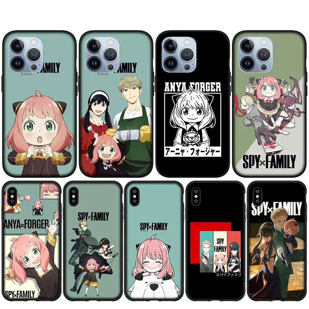 Anime Spy x Family Anya Forger Cover Phone Casing for iPhone 14 13 12 Mini  11 Pro X XR XS Max 6 7 8 6S Plus + SE Soft Case - AliExpress