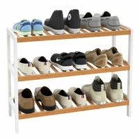 Bamboo Rack 3 Tier Shoe Shelf Organizer Kitchen Storage Rack 1