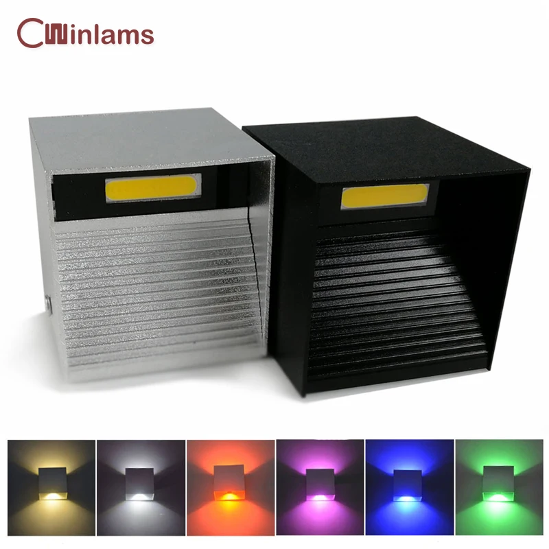 

Indoor 12w Led Aluminium Decorate Wall Light Square Morden Wall Lamp Bedside Room Bedroom Hallway Wall Lamps Ac85-265v