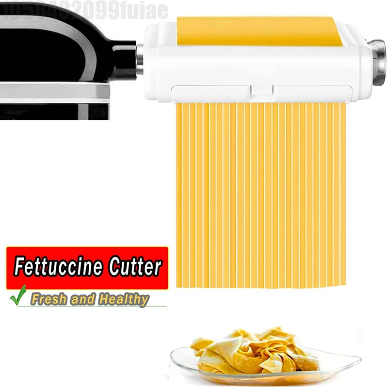 For KitchenAid 3 in 1 Spaghetti Fettuccine Healthy Homemade Pasty Noodle Maker Cutter Wide Dough Roller Attachment Pasta Maker