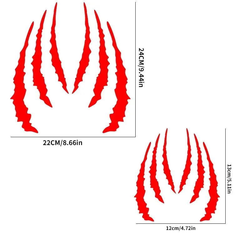 Monster Claw Scratch Motorcycle Stickers 1Pair DIY Motorbike Fuel Tank Headlight Helmet Body Waterproof Sunscreen Decals Decors