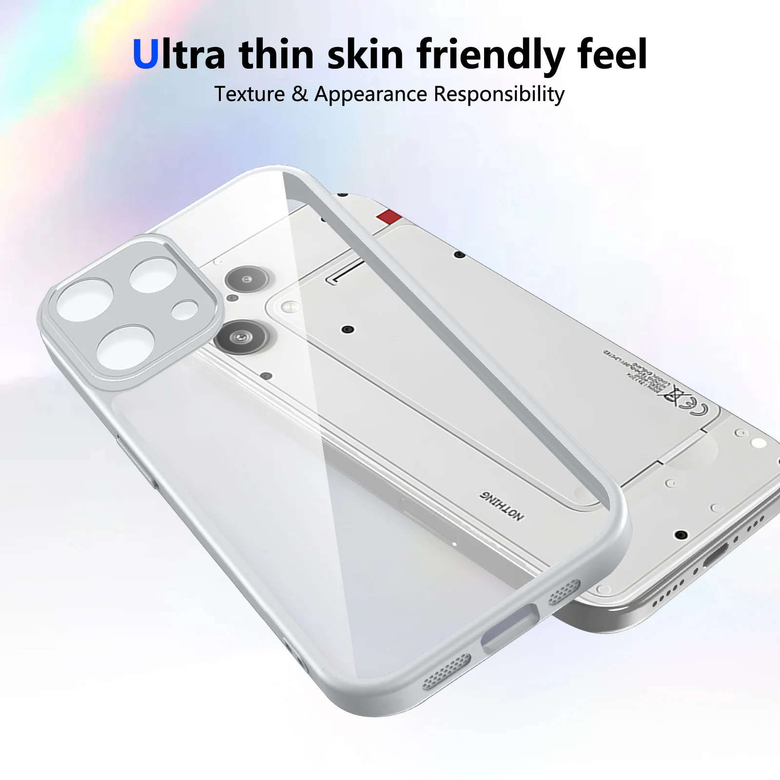 Enhanced Clear Silicone Bumper Phone Case with Plated Finish