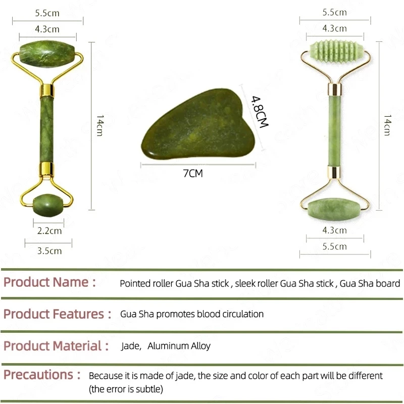 Gua Sha Face Massager Roller Jade Store Scraper Roller Massage for Facial Gouache Lift Body Slimming Guasha Neck Skin Care Tools 5