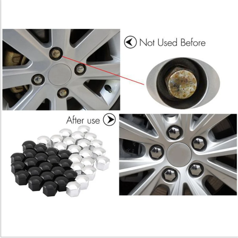 20PCS car Wheel Nuts Covers for Mercedes Benz A200 A180 B180 B200 CLA GLA AMG A B C E S Class CLS GLK CLK SLK wheel nut caps wheel nut covers