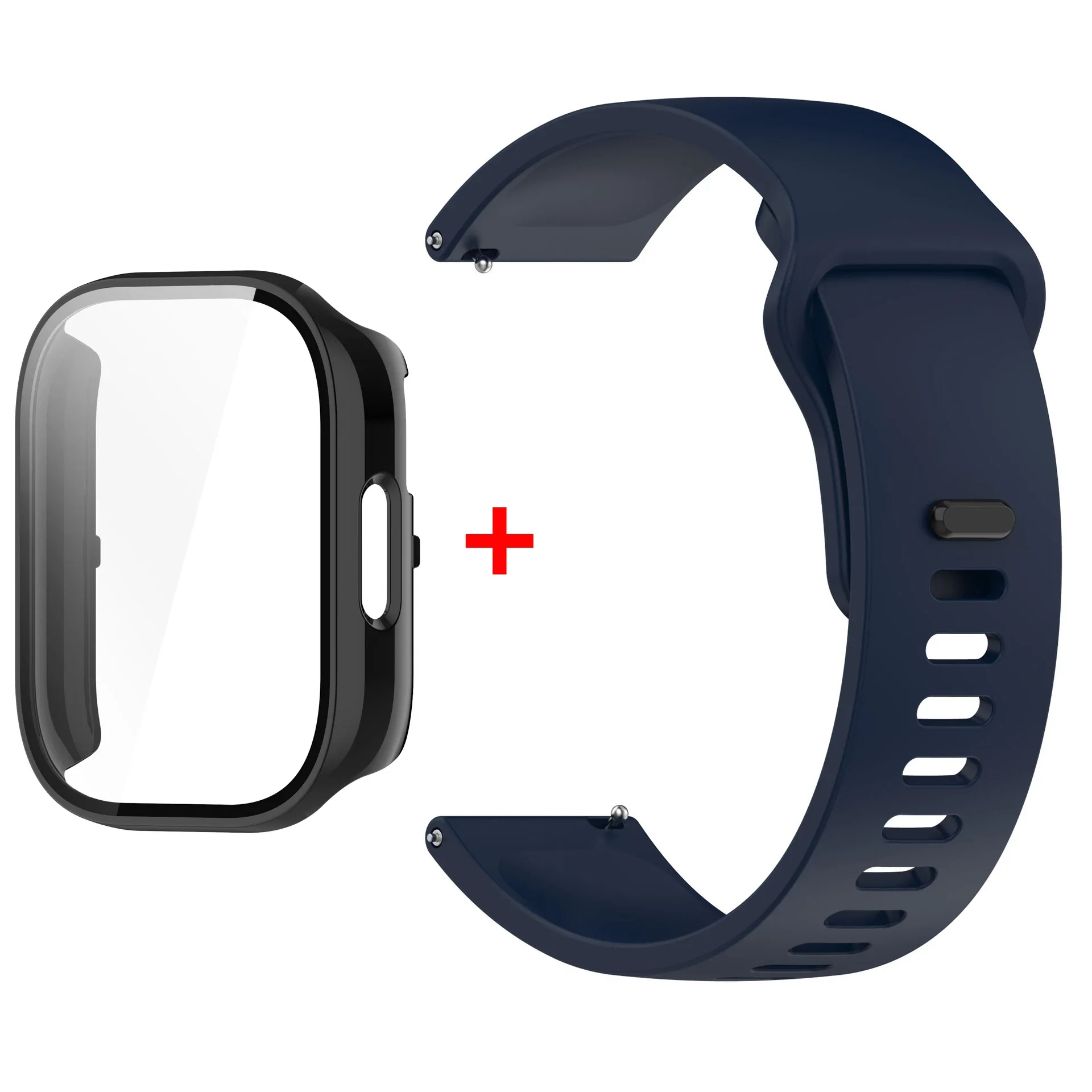 Silicone Strap with PC Case for Smartwatch - Enhanced Protection and Style
