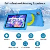 10.1 Inch Tablet for Kids, Android 13, Octa-Core, 4G LTE Dual SIM, Parental Control, 12GB RAM(6+6 Expand)/128 GB Storage 4