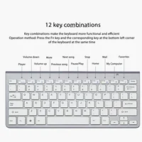 Wireless Keyboard Mouse Kit Slim Wireless Key Mouse Combo Portable Beautiful Power Saving Silent Button LED Indicator for Home - Image 2