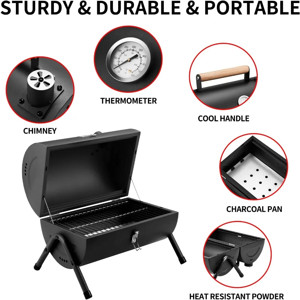 Portable Tabletop Charcoal Grill 2