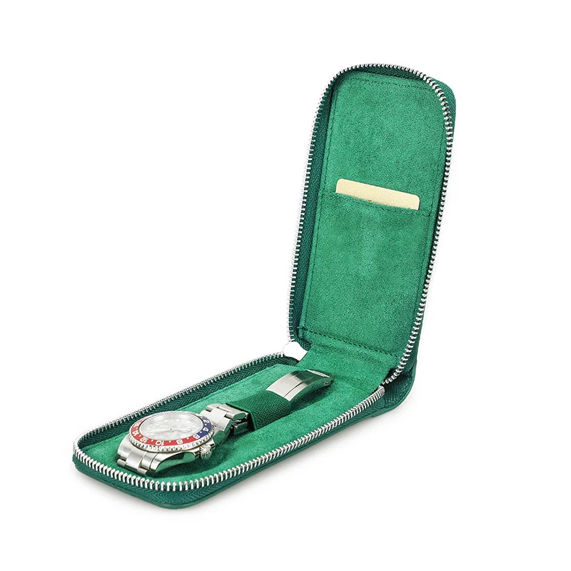 CONTACTS FAMILY Genuine Leather 1 Slot Watch Box for Rolex